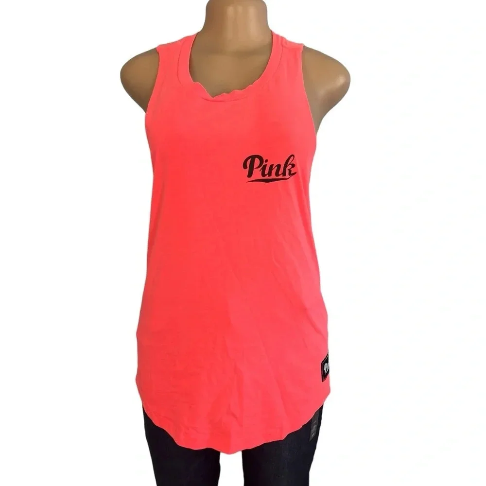 Pink Victorias Secret Pink Sleeveless Tank Top - Picture 1 of 7